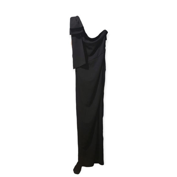 One Shoulder Long Formal Black Dresses Size L --  NWT - Picture 3 of 4